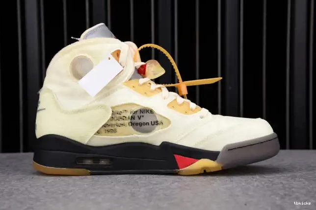 Cheap TBK Retro OFF-WHITE Jordan 5 DH8565-100 Sail 0422